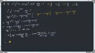 Ifx^m y^n=(x+y)^(m+n)  then find   dy/dx | MCQ on derivative