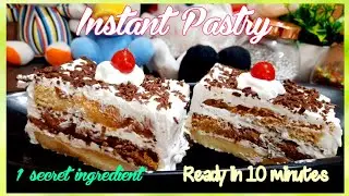 Three Layer Pastry with one Secret Ingredient | Ready in 10 minutes | Instant Pastry Recipe