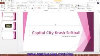 PowerPoint 2013 Tutorial Adding Text to Slides Microsoft Training Lesson 4.1