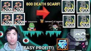 Dropping 800 MED SCARF in Growganoth To Make 800 DEATH SCARF! (10 BGL PROFIT) - Growtopia
