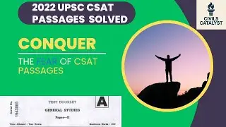 CONQUER CSAT 2022 passages like a PRO!