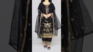 Fancy Sequence Embroidered Organza 3 Piece Suit - PKR 1,899