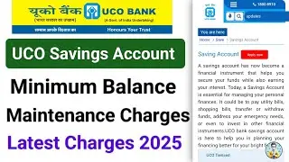 Uco bank minimum balance 2025 | Uco bank minimum balance charges | Uco bank charges