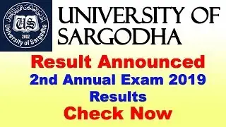 Sargodha University B.A B.Sc 2nd Annual 2019 Result | Check Online Sargodha University Result | UTV