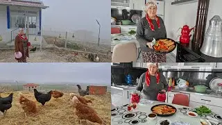 KÖYDE DOĞAL YAŞAM HATİCE HANIM GENE NEFİSMİ NEFİS SOBA FIRININDA