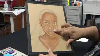 Oil Pastel Portrait with Richard Duarte Brown