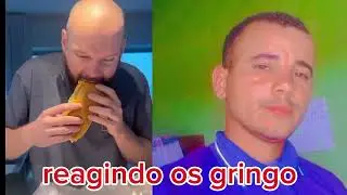 Reagindo os gringo no Brasil provando comida 🥑🥐 #gringo #comida #estadounidos #canada 