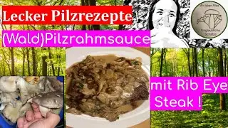 Steak in Pilzrahmsouce, Rib Eye in Waldpilzen - einfach lecker - Pilze sammeln , Pilze geniessen