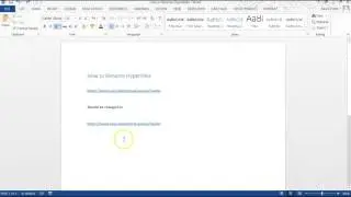 Renaming Hyperlinks in MS Word