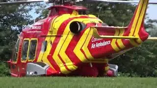 Cornwall Air Ambulance Taking Off From A Field | Police & Ambulance on Scene!