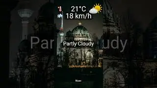Weather in Berlin today: Partly Cloudy (21&deg;C)