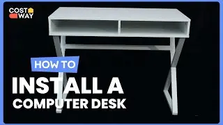 How to Install the Modern Computer Desk Makeup Vanity Table | HW65760 #costway #howto