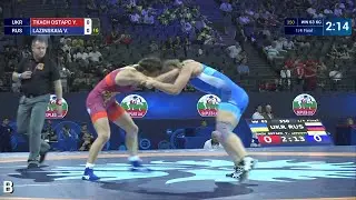 1/4 WW - 63 kg: Y. TKACH OSTAPC (UKR) df. V. LAZINSKAIA (RUS) by VPO, 5-0