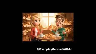 Learn German A1 with Fun Cartoon Bakery Dialogue | Easy German Speaking Practice #germana1