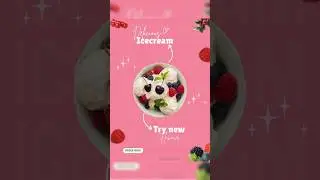 ✨ Ice Cream Poster Design in Canva 🍨 | Easy & Trending Short |Ice Cream Poster Tutorial in canva🍓🍒