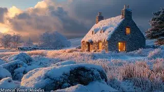 Celtic Forest Nights: Melodies from a Snowy Cottage Under the Moonlight - Snow House Beautiful