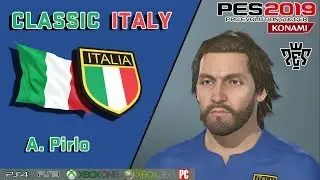A. PIRLO face+stats (Classic Italy) How to create in PES 2019
