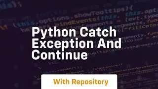 python catch exception and continue