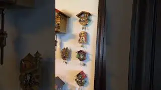 Vintage German novelty cuckoo clocks! It&rsquo;s a little cuckoo in the clock doctor shop right now!