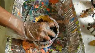 Acrylic Pouring Dip technique on Rocks- New