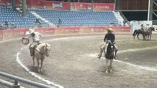Manganas a pie y a caballo Manuk y Pablo Barba | Alteña Z Nacional de Charrería Aguascalientes 2025