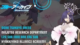 Oono Tsukuyo Dress L2D (Sub Indonesia And English Sub) - Blue Archive