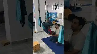 Shirshasan with Rope Support #peacefulyoga_jaipur #shirshasana #therapy #ytstudio#streching#ytshorts