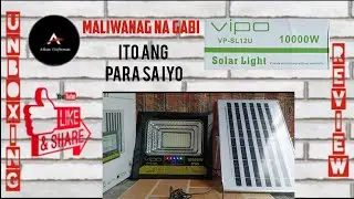 Vipo VP-SL12U Solar lights 10000w. Unboxing review 