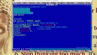 c program to understand setbkcolor() concept(v2)
