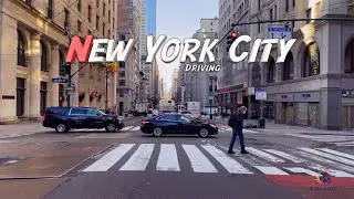 Driving Tour with Music - New York City, Manhattan 4K - USA -March 2021
