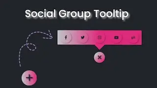 How To Make Social ToolTip Animation Design #webdesign #cssanimation