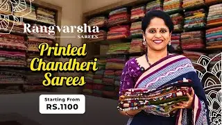 Chanderi Sarees-Rangvarsha Sarees- Elegant Printed sarees on soft Chanderi sarees -Rs 1100 ONLY