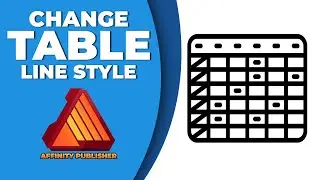 How to change table line style in affinity publisher