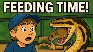 Feeding Time! We Watched a Giant Snake Eat at the Reptile Museum 🐍😲