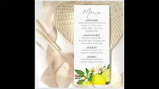 Sicilian Lemons Large Event Invitation Bundle Wedding, bridal shower, baby shower, engagement events