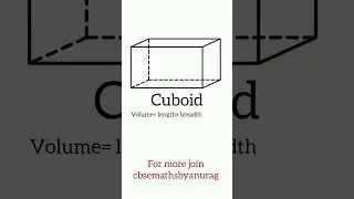 Cuboid formula || surface area volume|| Mensuration||