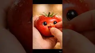 &ldquo;Tiny Tomato&rsquo;s First Bite 🍅👶&rdquo;#KawaiiFood 🍓 #FoodCreature 💕