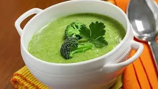 أسرع طريقة لعمل شوربة البروكلي،😋شوربة بروكلى بالجزر صحية ولذيذة بدون كريمة👌