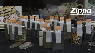 Zippoライターを年代別に並べてみました。