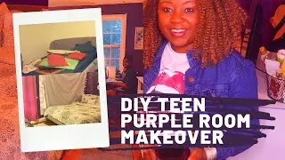 DIY Teen Bedroom Makeover | Celestial Theme | Purple Walls and Room Decor