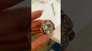 An Inventory Special Find! The Bold Multi-Gemstone Bezel Set Gemstone Ring