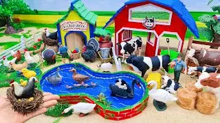 The Most Creative Miniature Farm - DIY Barnyard Horse, Cow Farm Playset Toys - Cattle Farm Diorama