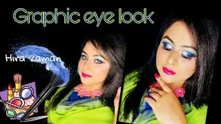 Graphic eye look || Asian skin tone dramatic makeup look || March 20, 2022|| Hira Zaman.