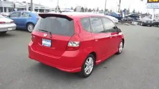 2008 Honda Fit Auto Sport, red - Stock# 12450P - Walk around