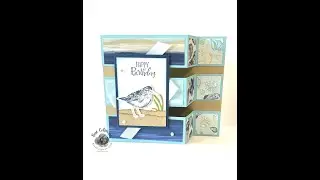 Triple Panel Z fold Fun Fold card   Friday, March 24th