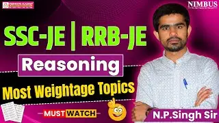 Reasoning for SSC JE & RRB JE 2025 | High Weightage & High Scoring Topics For SSC JE & RRB JE 2025