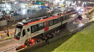 Tram-Train Metro vehicles arrive at Taff's Well Depot - South Wales Metro