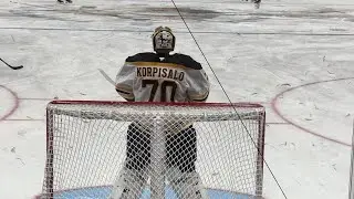 Joonas Korpisalo & Jeremy Swayman Warm-Ups