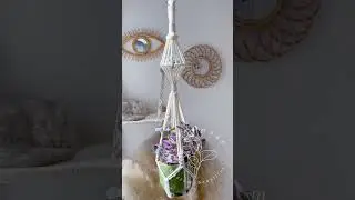 Transfer your indoor garden decor with this crystal suncatcher macrame plant hanger we designed