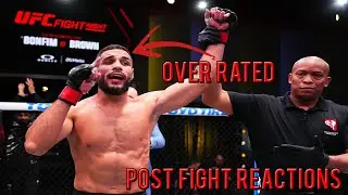 UFC Fight Night Bonfim Vs. Brown: полный кард, реакции после боя